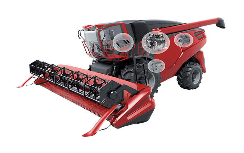 Agricultural machinery powertrain