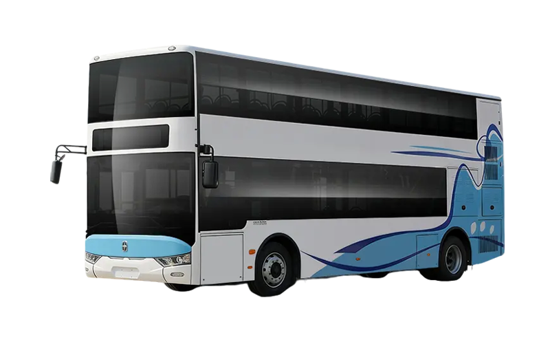 Double-decker city bus